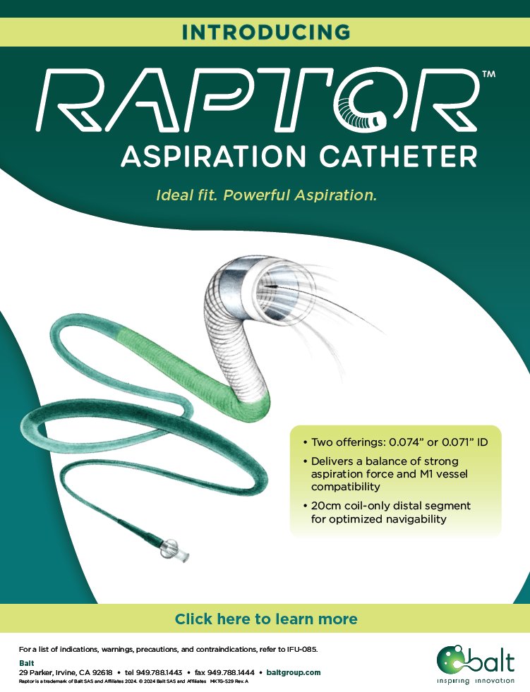Raptor Aspiration Catheter; Balt Aspiration Tubing Set